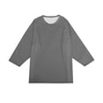 thumbnail image 5 of Men's 3/4 Sleeve Baseball T Shirts Raglan Tops | Crew Neck,Casual,Moisture Wicking,High Stretch,Comfortable,Work,Workout,Gym,Athletic Tee Gray 3XL, 5 of 7