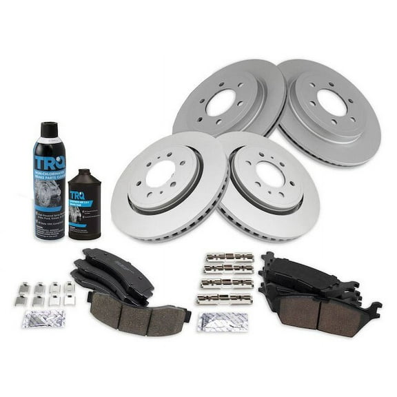 Front and Rear Brake Pad and Rotor Kit - Compatible with 2018 - 2020 Ford F-150 2019