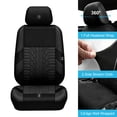thumbnail image 6 of Car Seat Cover, Front & Split Rear Bench for Car, Breathable Embossed Design Automotive Interior Accessories, Airbags Compatible, Quick Setup Anti Slip Universal Fit Seat Covers for Car, SUV(Black), 6 of 14