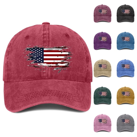250th Anniversary Hat BWASD 4th of July America Flag Prints Baseball Cap Patriotic United States 250th Anniversary Cotton Reteo Golf Dad Hat Workout