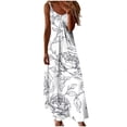 thumbnail image 2 of HOMBOM Womens Maxi Dresses Sundresses Sleeveless Hawaiian Vacation Beach Floral Summer Casual Slip Dress for Ladies, 2 of 5