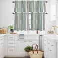 thumbnail image 3 of Abstract Pattern Kitchen Curtains Valances and Tiers Set of 3 Colorful Stripes Modern Style Retro Tier Curtains and Valance with Rod Pocket for Small Windows, 27.5"x24", 3 of 9