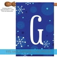 thumbnail image 3 of Toland Home Garden Winter Snowflakes Monogram G Personalized Winter Flag Double Sided 28x40 Inch, 3 of 5
