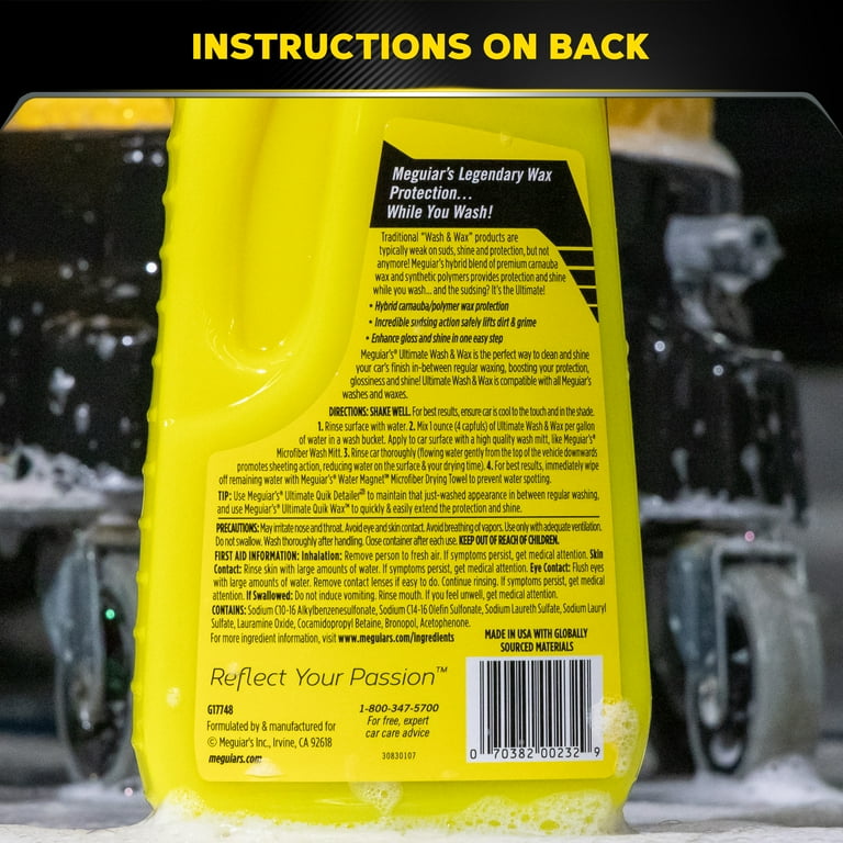 Meguiar's Ultimate Car Shine, Wash and Wax, 48 oz - Walmart.com