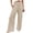 Beige, variant on WAYUTE Womens Casual Pants High Waisted Flowy Wide Leg Solid Stretch Loose Fashion Baggy Trousers with Pockets Fall Vacation Outdoor,Light Green,L