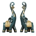 thumbnail image 1 of Estatua de elefante de la buena suerte con trompa, decoración decorativa Azul, 1 of 9