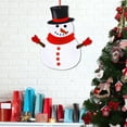 thumbnail image 2 of Large Felt Christmas Snowman Hanging Decoration For Wall And Door - Movable Hand Proch Decoration for Holiday Party and Home Decor, 2 of 6