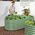 thumbnail image 3 of OGKBIR 8FT(L)×4FT(W)×2FT(H) Galvanized Raised Garden Bed Outdoor, Metal Raised Garden Beds for Flower, Raised Planter Box Outdoor for Herb, Vegetable-Light Green, 3 of 6