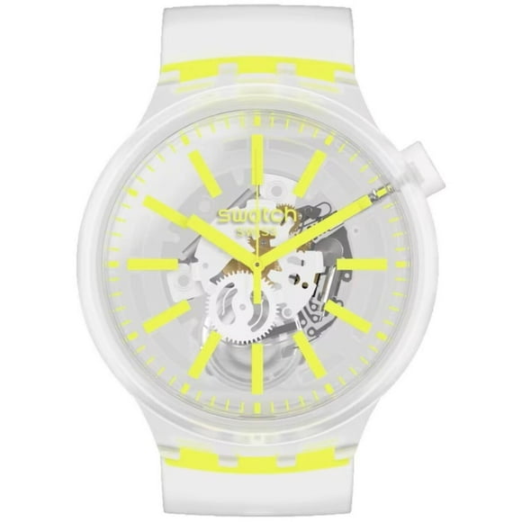 Swatch SO27E103 Unisex Big Bold Yellowinjelly Transparent Watch