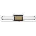 thumbnail image 3 of Zevi - Light Black And Lacquered Brass Brass Industrial / Transitional - LED Steel Wall Sconce, 3 of 16