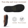thumbnail image 4 of Diabetic Slippers Shoes for Men Arthritis Edema Adjustable Closure Memory Foam House Shoes, Brown 13, 4 of 7