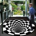 thumbnail image 2 of 3D Vision Alfombra circular Alfombra de piso Visual Vortex Sala de estar Mesa de centro Alf Abanopi Alfombra, 2 of 5