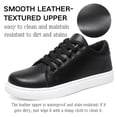 thumbnail image 3 of CHICVOMEY Fashion Sneakers for Men Skate Shoes Synthetic Leather White Sneakers Low Top White Tennis Shoes Lace up Casual Sneakers for Shcool, 3 of 8