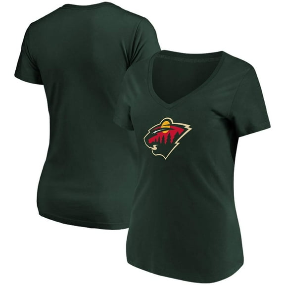 Women's Fanatics Branded Green Minnesota Wild Top Ranking V-Neck T-Shirt