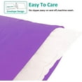 thumbnail image 3 of Body Pillow Cover, Pillowcase, 100% Brushed Microfiber, Soft and Cozy, Envelope Closure, for Adults Pregnant Women, 20" x 54", Purple, 3 of 6