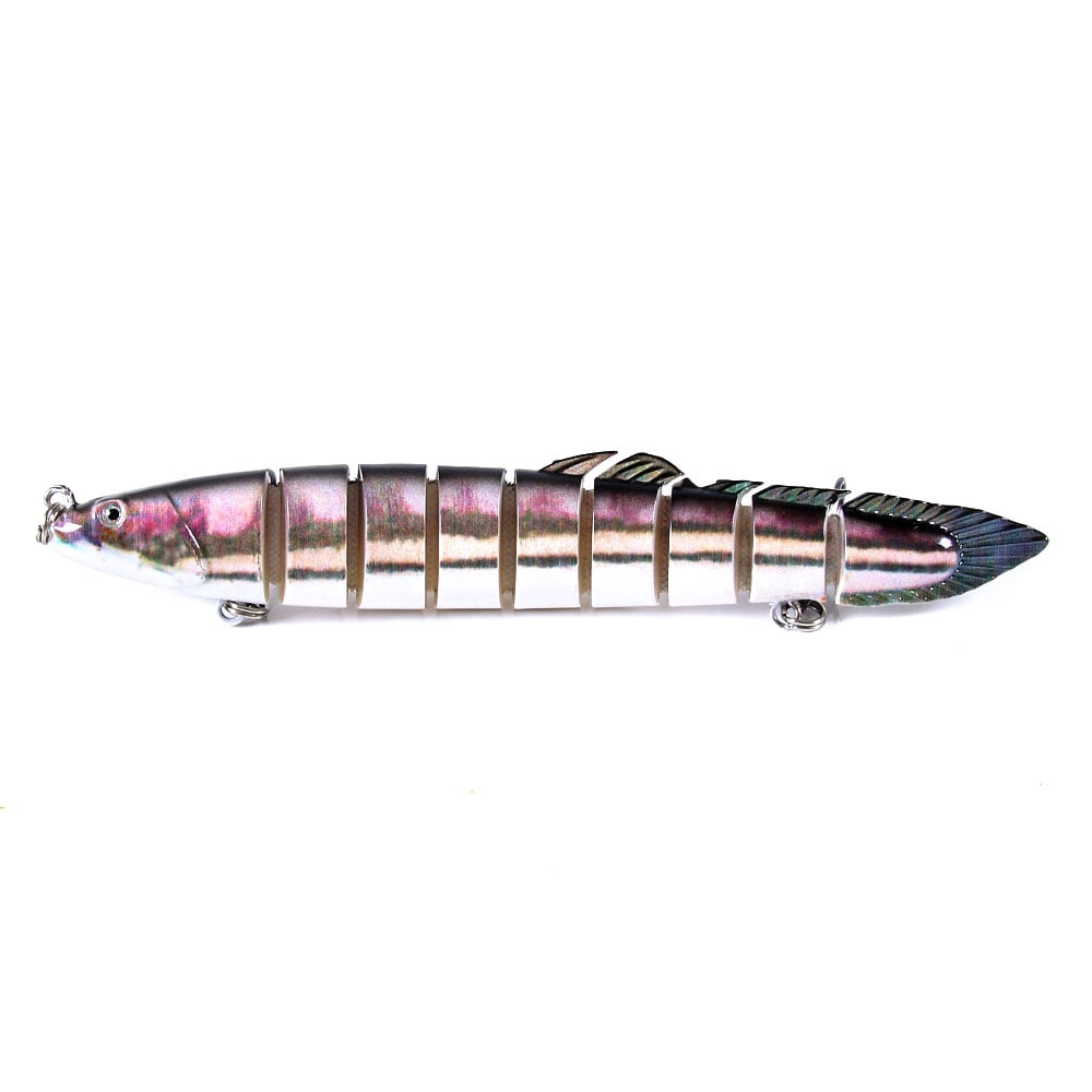 HENGJIA Fishing Lures, 14pcs Large Multi Jointed Fish Fishing Kits Slow Sinking Lifelike Swimbait Freshwater and Saltwater for Trout Bass Lures, 5.51"/0.75oz
