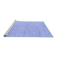 thumbnail image 2 of Ahgly Company Machine Washable Indoor Rectangle Solid Blue Modern Area Rugs, 4' x 6', 2 of 4