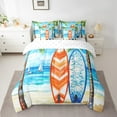 thumbnail image 2 of Erosebridal Sea Surfing Bedding Sets Twin Size,Ocean Beach Comforter Sets with Sheets,Teenager Bedroom Decor,Breathable,7pcs, 2 of 6