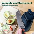 thumbnail image 5 of Electric Can Opener and Knife Sharpener, Multifunctional Jar and Bottle Opener with Removable Cutting Lever and Cord Storage, Stainless Steel Blade, Sage, 5 of 6