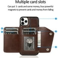 thumbnail image 3 of for iPhone 11 Pro Max Card Holder Case with Neck Strap Crossbody Chain Handbag Wrist Strap Protective Cover with Credit Card Holder Slot PU Leather Wallet Case for iPhone 11 Pro Max Brown, 3 of 15