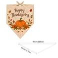 thumbnail image 3 of Fall Dog Bandanas, Thanksgiving Pet Bibs, 16''x24'' Pumpkin Maple Leaves Triangle Scarf, Washable Pet Kerchief Costume Accessories Grooming Supplies, 3 of 6