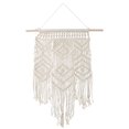 thumbnail image 1 of Macramé tejido, estilo nórdico, bohemio, hecho a mano, con borlas, para colgar en la pared, tapiz bohemio, multifuncional, 1 of 8