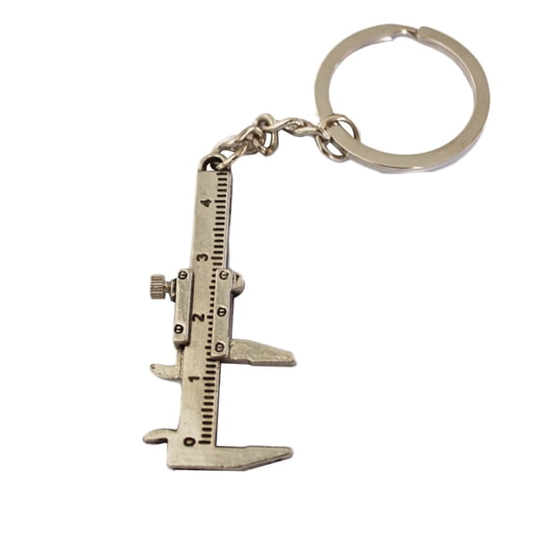 Llavero con forma de calibrador para parejas, llavero con forma de anillo, ideal para amantes.