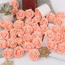 Yirtree Artificial Rose Flowers, 50pcs Foam Rose Bulk Fake Flower Heads for DIY Wedding Bouquets Rose Wall Kissing Balls Bridal Shower Centerpieces Arrangements Party Tables Decorations
