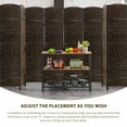 thumbnail image 5 of YRLLENSDAN 8 Panel Room Dividers Folding Portable, 6 ft Outdoor Indoor Privacy Screen, Temporary Walls for Home Office Restaurant, Brown, 5 of 7