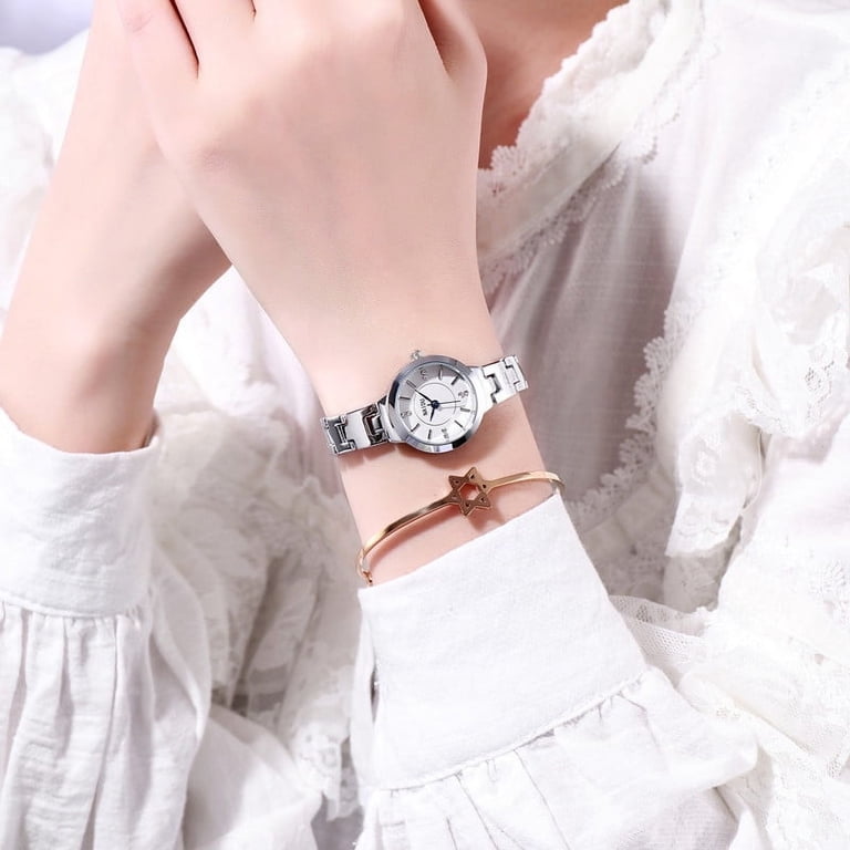 Women Wrist Quartz Watch Round Small Dial Easy Read Classic 