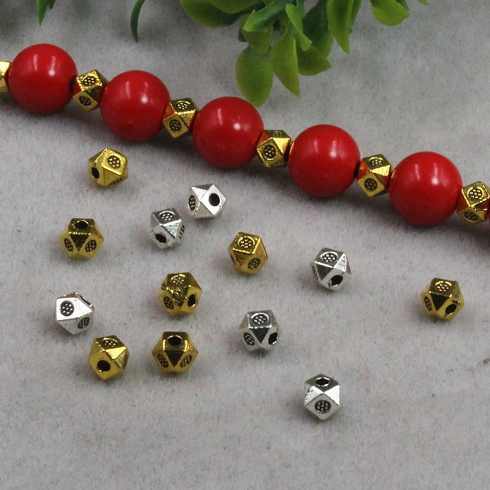10/200pcs Tibetan silver Loose Flower Spacer Beads DIY Jewelry Findings 15x2mm 