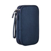 Aetherz Travel Cable Organizer Pouch, Electronic Accessories Carry Case Portable Waterproof Double Layers All-In-One Storage Bag for Cord, Phone, Earphone
