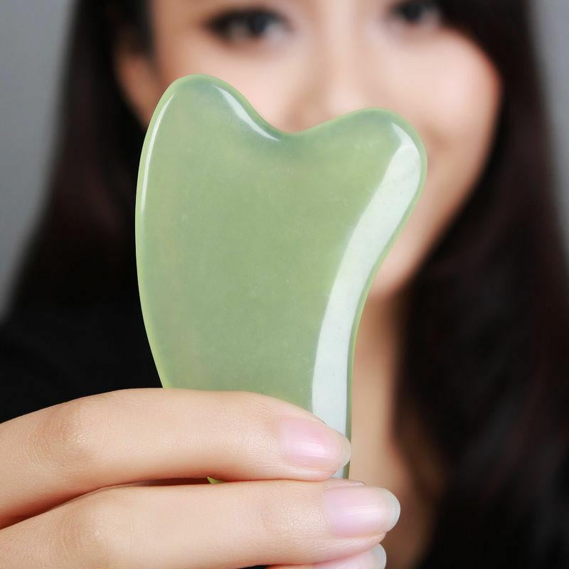 Authentic Chinese Jade Exfoliating Face Eye Body Massage Board Gua Sha