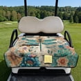 thumbnail image 2 of Xixirimido Easy-carry Golf Cart Seat Covers, Portable Golf Cart Seat Towel Blanket Quilted with 4 Pockets Fits for EZGO, Yamaha, Club Car & More 2-Seat Carts, Dragonfly and Boho Mandala, 2 of 8