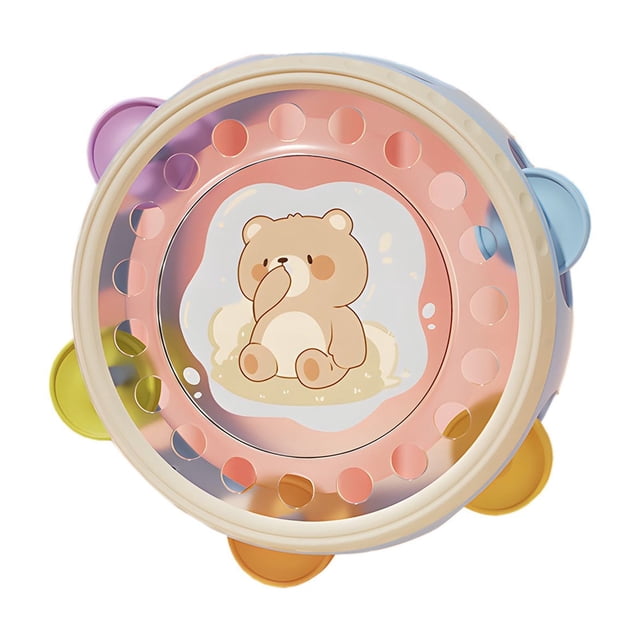 Blue Kids Percussion Instrument With Drum And Bells For Sensory Play