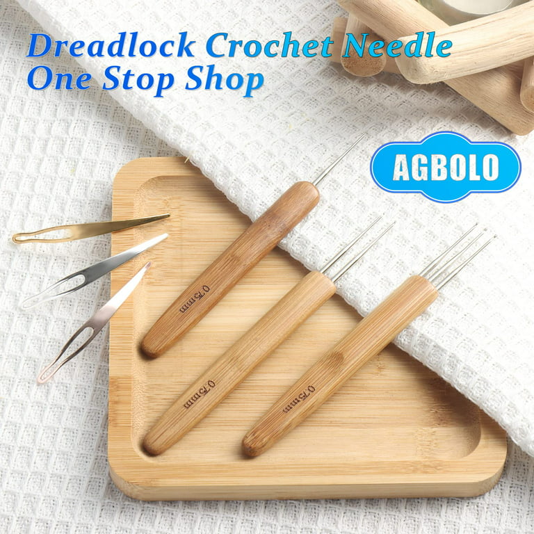 6PCS Dreadlock Crochet Needle for Dreadlocks, Durable 0.75mm Dreadlock  Crochet Hooks for Hair with Interlocking Tool, Excellent for Maintaining  Real