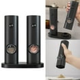 thumbnail image 2 of 2 Pcs Electric Grinder Gravity Sensing Mini Intelligent Salt and Pepper Grinder Adjustable Coarseness Electric Grinder, 2 of 13