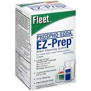 Fleet Phospho-Soda Ez-Prep Bowel Cleansing System: 2 Unflavored Phospho-Soda & 2 Lemonade Packets Laxative, 2.5 fl oz