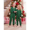 thumbnail image 5 of AceBaby Christmas Family Matching Pajamas Green Plaid Jumpsuit Sleepwear Holiday Loungewear, 5 of 10