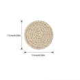 thumbnail image 3 of Zmeidao Round Placemats with Holder, Set of 8 Cotton Rope Woven Place Mats, Heat Resistant Table Mats, Braided Placemat for Farmhouse and Kitchen Table Decor, 4.33in, 3 of 7