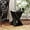 Black, variant on Farmhouse Square End Table, Solid Wood Pedestal Side Table with Twisted Design, Rustic Natural Wood Plant Stand for Living Room Bedroom Office