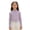 Purple, variant on Girls Shirts Ribbed Long Sleeve Shirt Soft Stretch Blend Tee for Kids Casual Top with Classic Fit Black 5 Years-6 Years