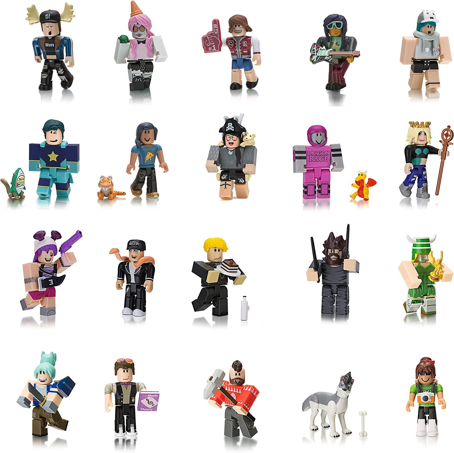 Roblox Classics 20 Character Toy Figures Pack with Accessories