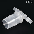 thumbnail image 3 of Uxcell 6x20x6mm OD PP Reducing Barb Hose Fitting Tee T Shape 3 Way Pipe Connector, Translucent 2 Pack, 3 of 5