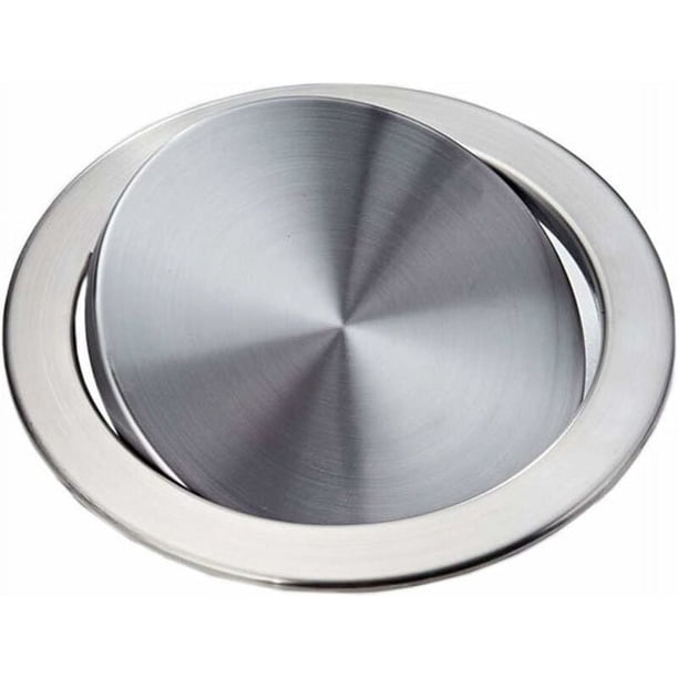 Difusor universal de acero inoxidable con válvula ajustable, tapa de bote de basura con cierre automático, construcción engrosada, funcionamiento silencioso, diseño oculto para oficina en casa, techo