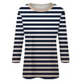 thumbnail image 2 of JYLPZYR Oversize Tshirt Women Tops for Womens Casual Summer Tops Three Quarter Sleeve Round Neck Tee T Shirt Printed Loose Side Split Tunic Blouse (Black,S), 2 of 5