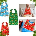 thumbnail image 2 of Axiiglly Adult Bibs with Crumb Catcher for Eating, Washable Clothing Protector Reusable Waterproof Large Feeding Adult Bibs for Men Women Elderly Senior, Red, 2 of 7