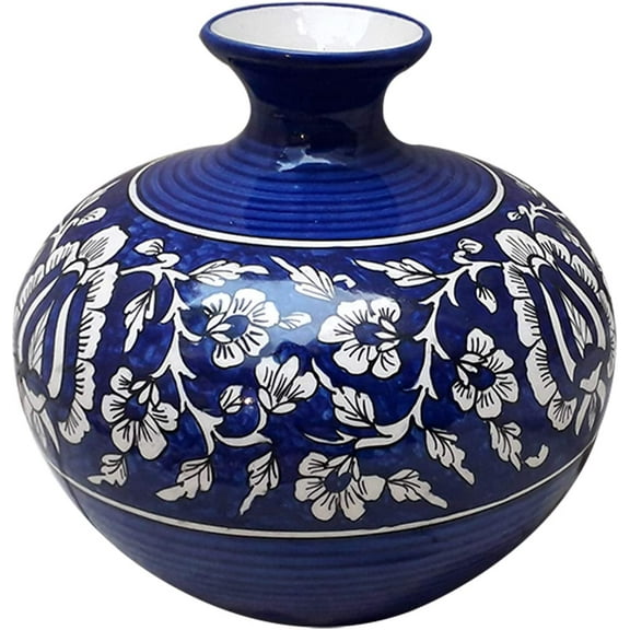 India Meets India Handicraft Ceramic Flower Pots Ceramic Planter Plant Pots Indoor Outdoor Planter, Best Gifting, Made by Awarded Indian Artisans