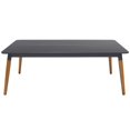 thumbnail image 3 of Armen Living Ipanema Table Basse Extérieure en Aluminium avec Pieds en Teck Gris Foncé, 3 of 7