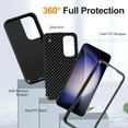 thumbnail image 3 of Allytech Galaxy S24 Ultra Case with 1 Pcs Screen Protector, HD Clear Tempered Glass Screen Protector, Military Grade Shockproof Anti-Scratch Phone Case Cover for Samsung Galaxy S24 Ultra 6.8", Black, 3 of 7